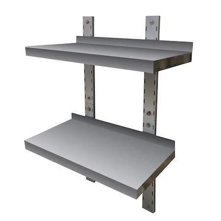 Sportsman Stainless Steel Double Wall Mount Shelf SSDWMS